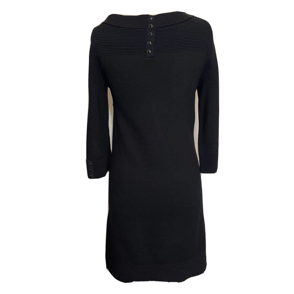 WHITE HOUSE BLACK MARKET Women’s S Viscose Nylon Sweater Knit Dress Black - Picture 3 of 10